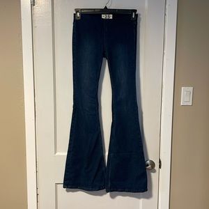 Free people dark denim bell bottoms